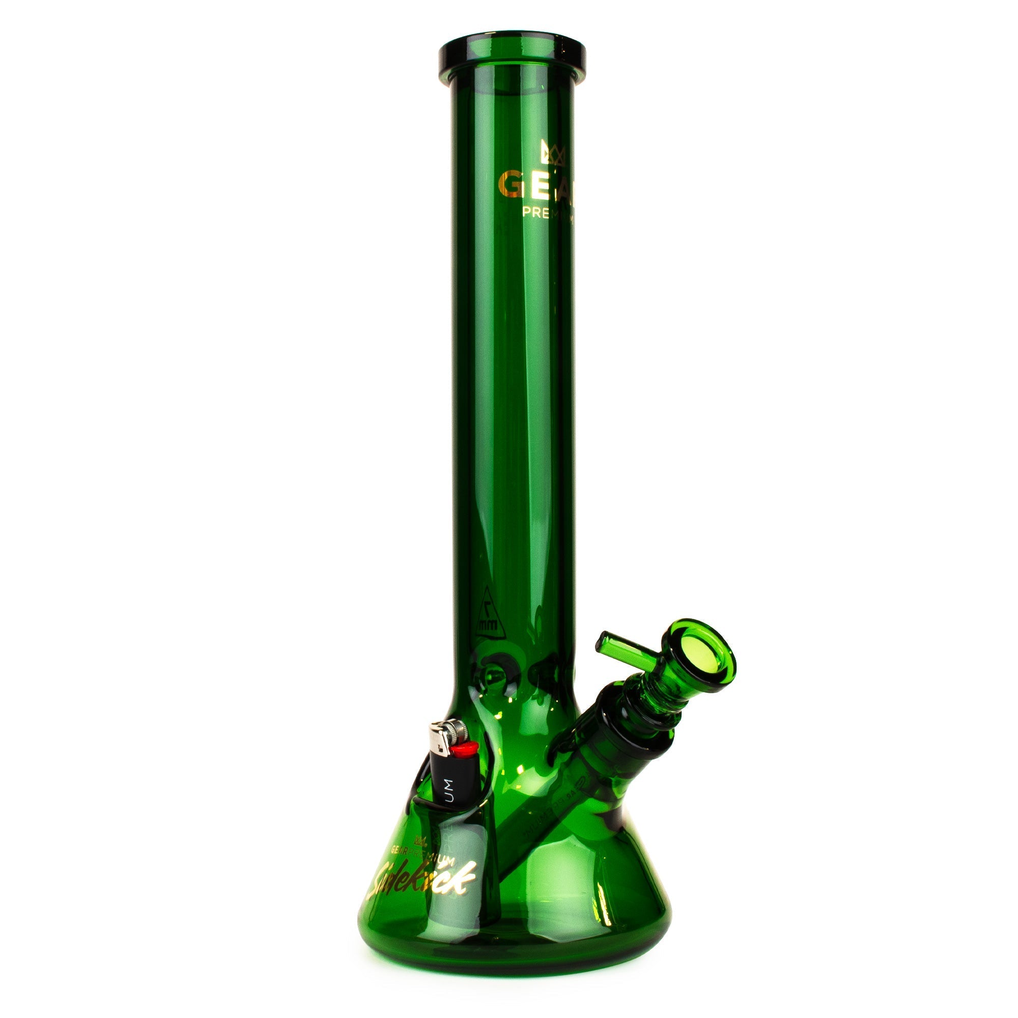 Gear Premium 15" Beaker Water Pipe with Lighter Holster