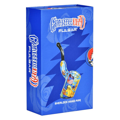 Grateful Dead Art Glass Bent Sherlock Pipe