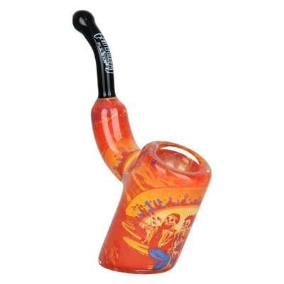 Grateful Dead Art Glass Bent Sherlock Pipe