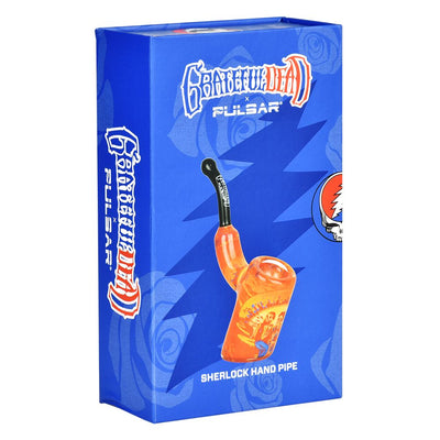 Grateful Dead Art Glass Bent Sherlock Pipe