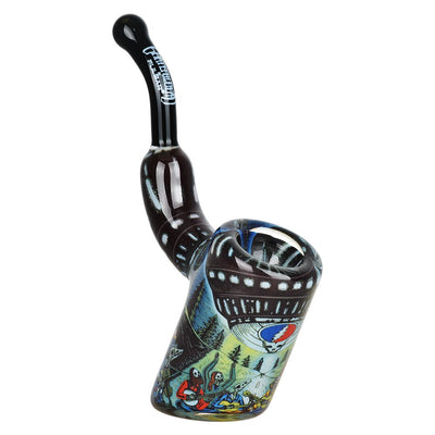 Grateful Dead Art Glass Bent Sherlock Pipe