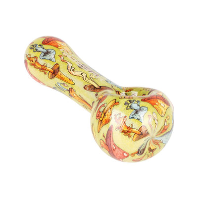 Artistic Borosilicate Glass Spoon Pipe 4.75 Inch