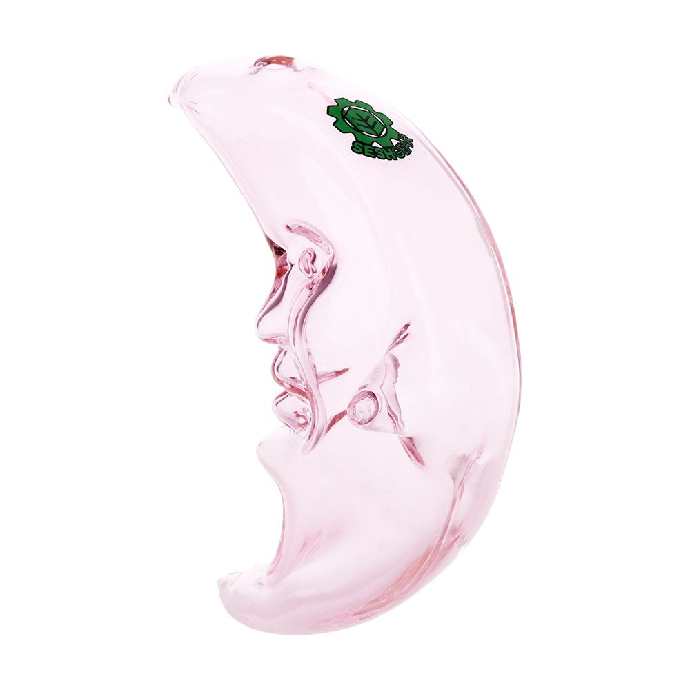 Moonlit Crescent Glass Hand Pipe - 3.75"