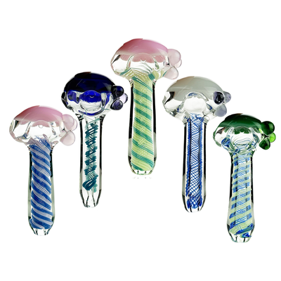 Compact Slime Spiral Design Glass Pipe