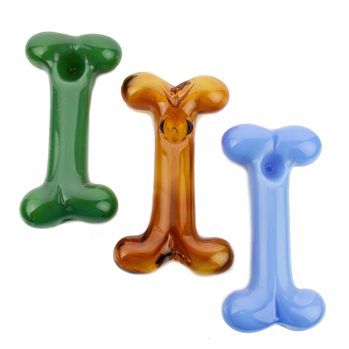 Playful Dog Bone Glass Hand Pipe