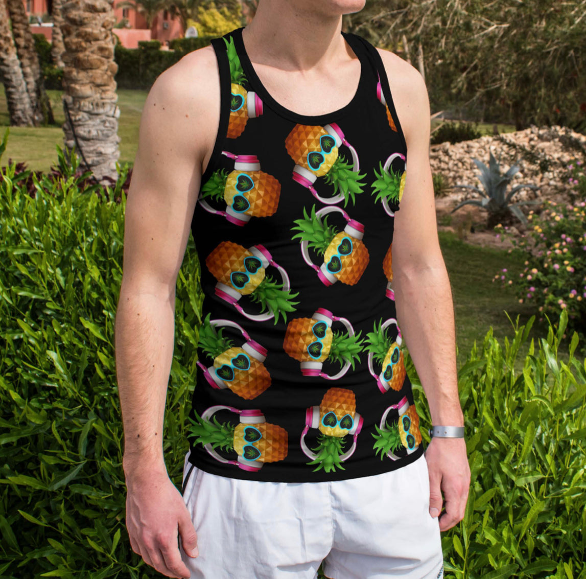 Stylish Black Pineapple Tank Top Collection