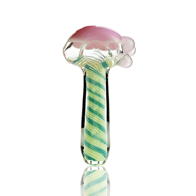 Compact Slime Spiral Design Glass Pipe