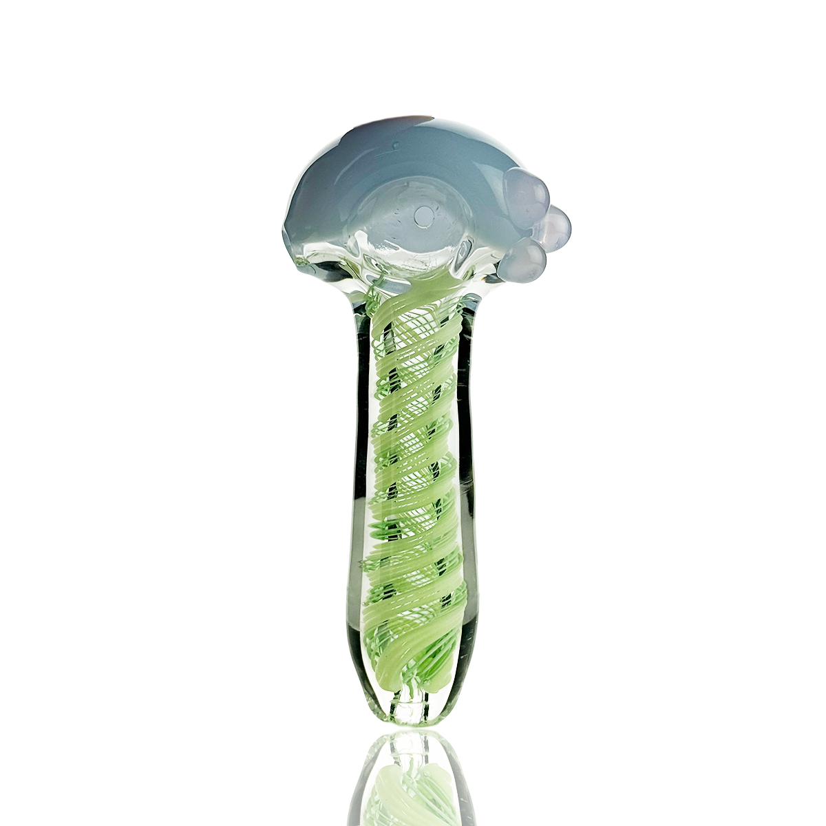 Compact Slime Spiral Design Glass Pipe