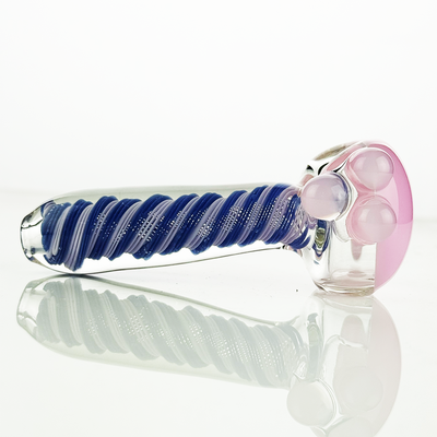 Compact Slime Spiral Design Glass Pipe