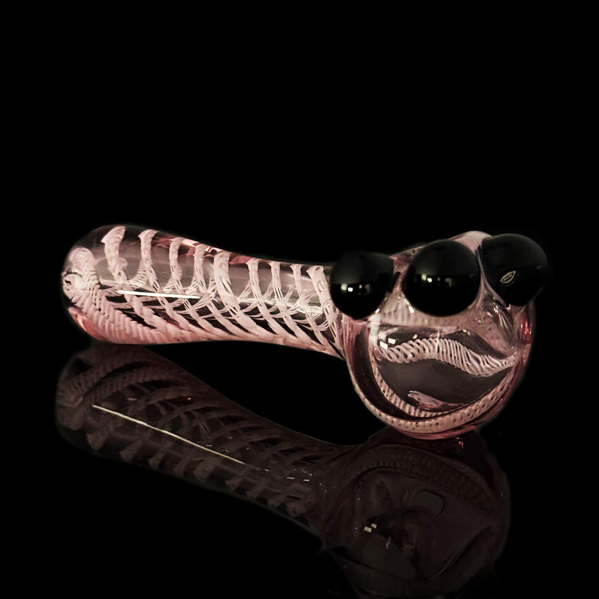 Pink Swirl Glass Hand Pipe, 4.5 Inch