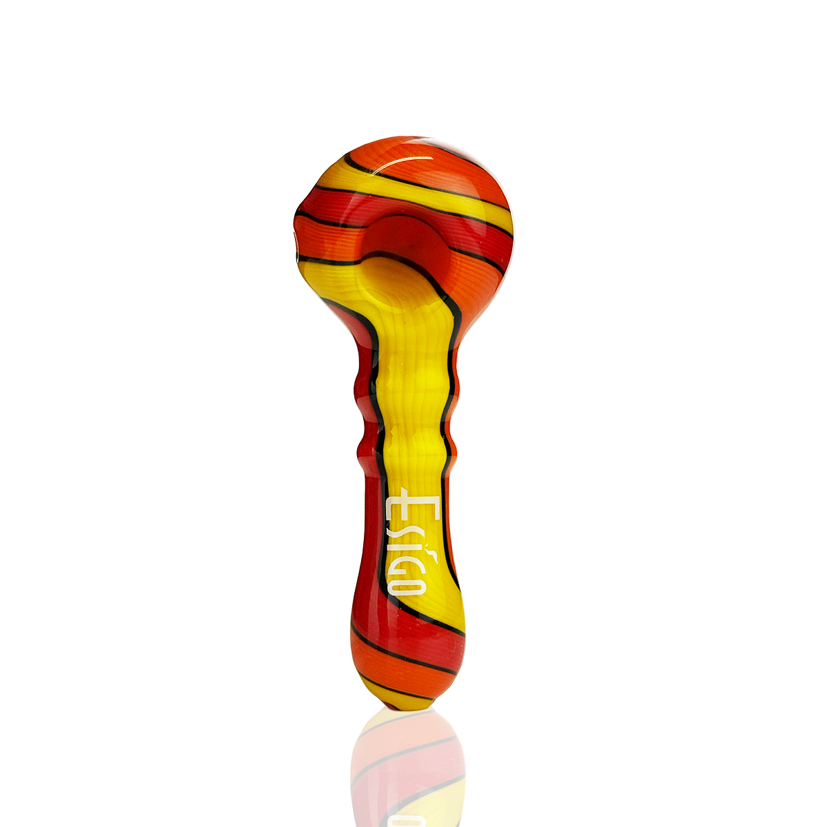 Vibrant Wig Wag Glass Hand Pipe, 4-Inch