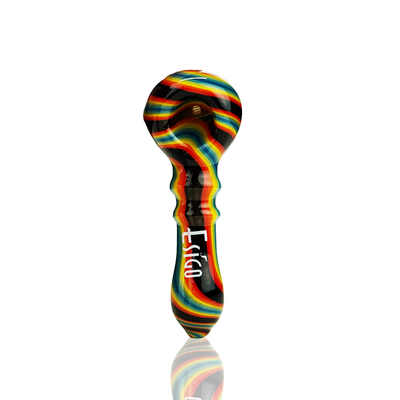 Vibrant Wig Wag Glass Hand Pipe, 4-Inch