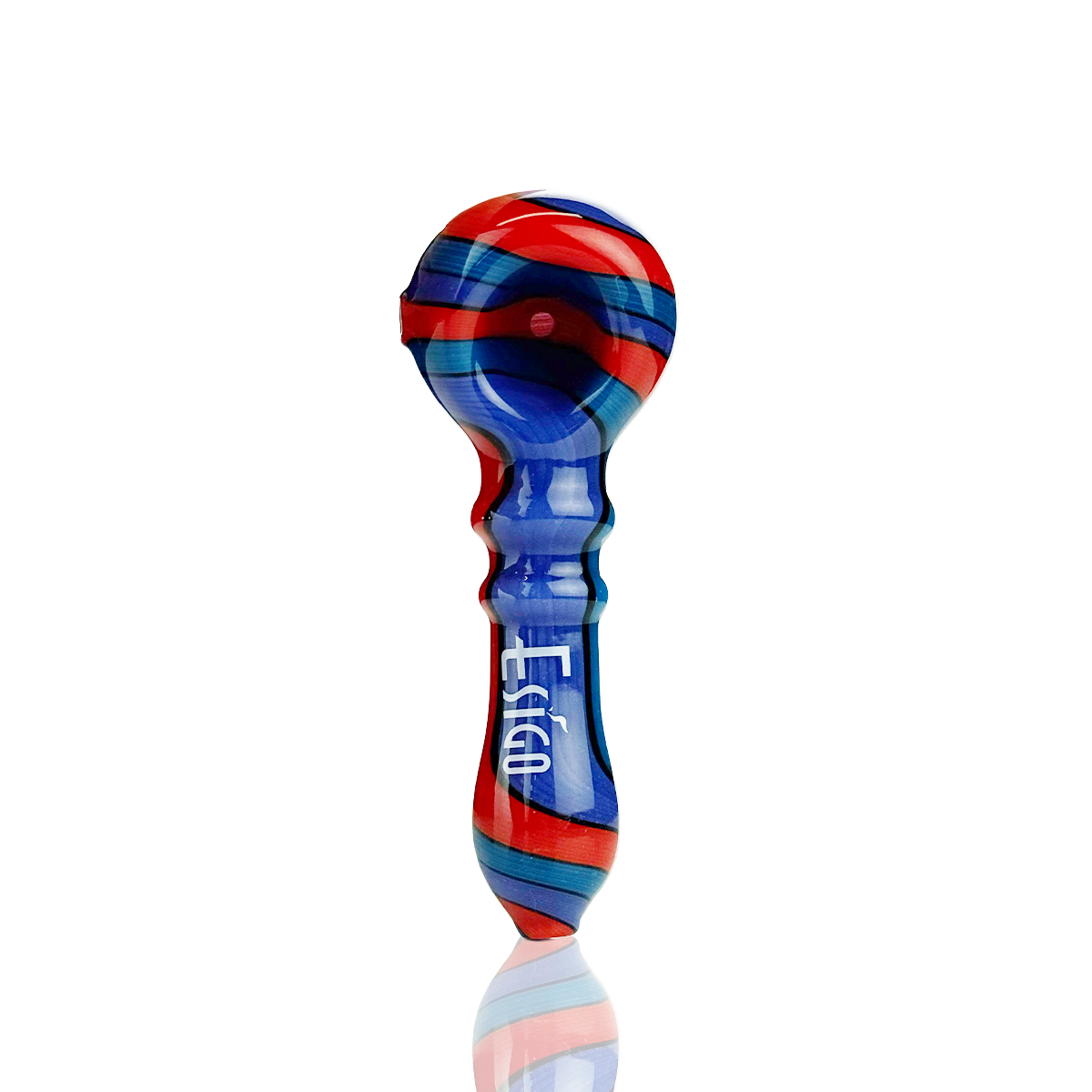 Vibrant Wig Wag Glass Hand Pipe, 4-Inch