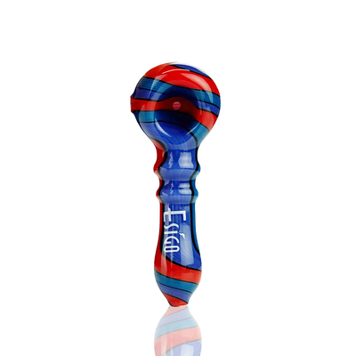 Vibrant Wig Wag Glass Hand Pipe, 4-Inch