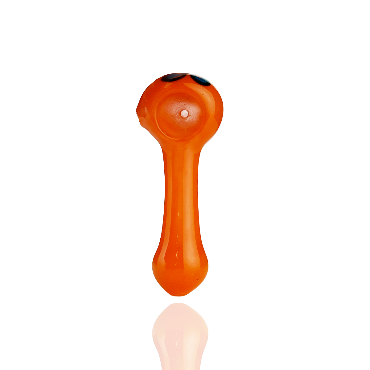 Frit Glass Hand Pipe with Artisan Flower Design