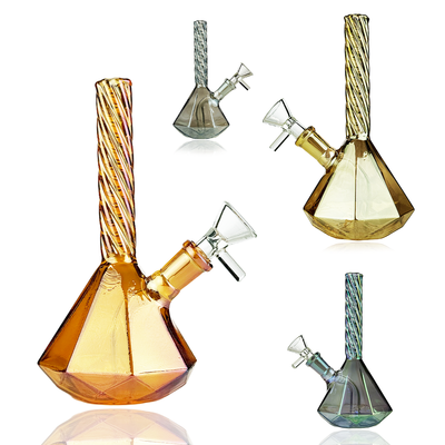 Premium Electro-Plated 6-Inch Diamond Base Water Pipe