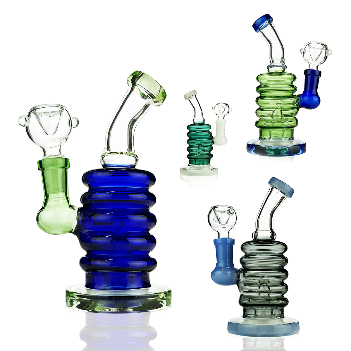 6" Color Tube Ring Body Water Pipe