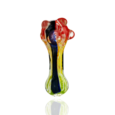Vibrant Rasta Dichro Glass Hand Pipe