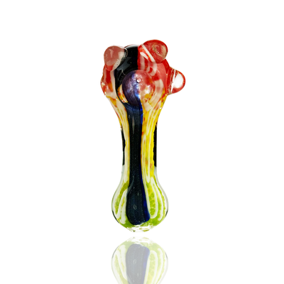 Vibrant Rasta Dichro Glass Hand Pipe