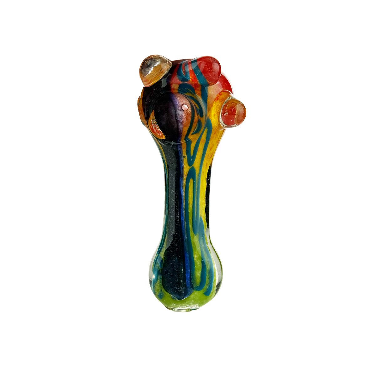 Vibrant Rasta Dichro Glass Hand Pipe