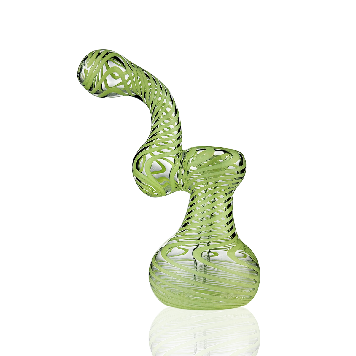 Vibrant 7-Inch Slime Line Glass Bubbler