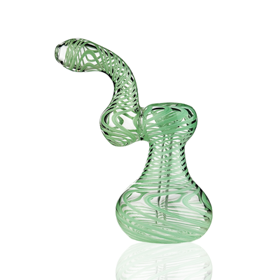 Vibrant 7-Inch Slime Line Glass Bubbler