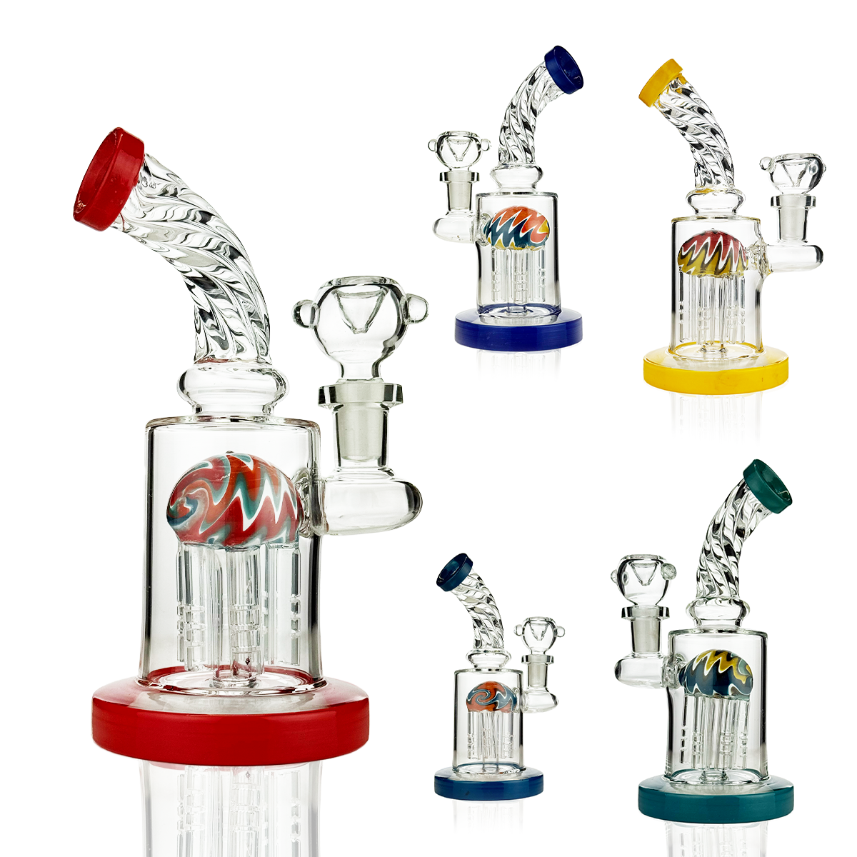 7-inch Tree Perc Water Pipe with Reversal Dome