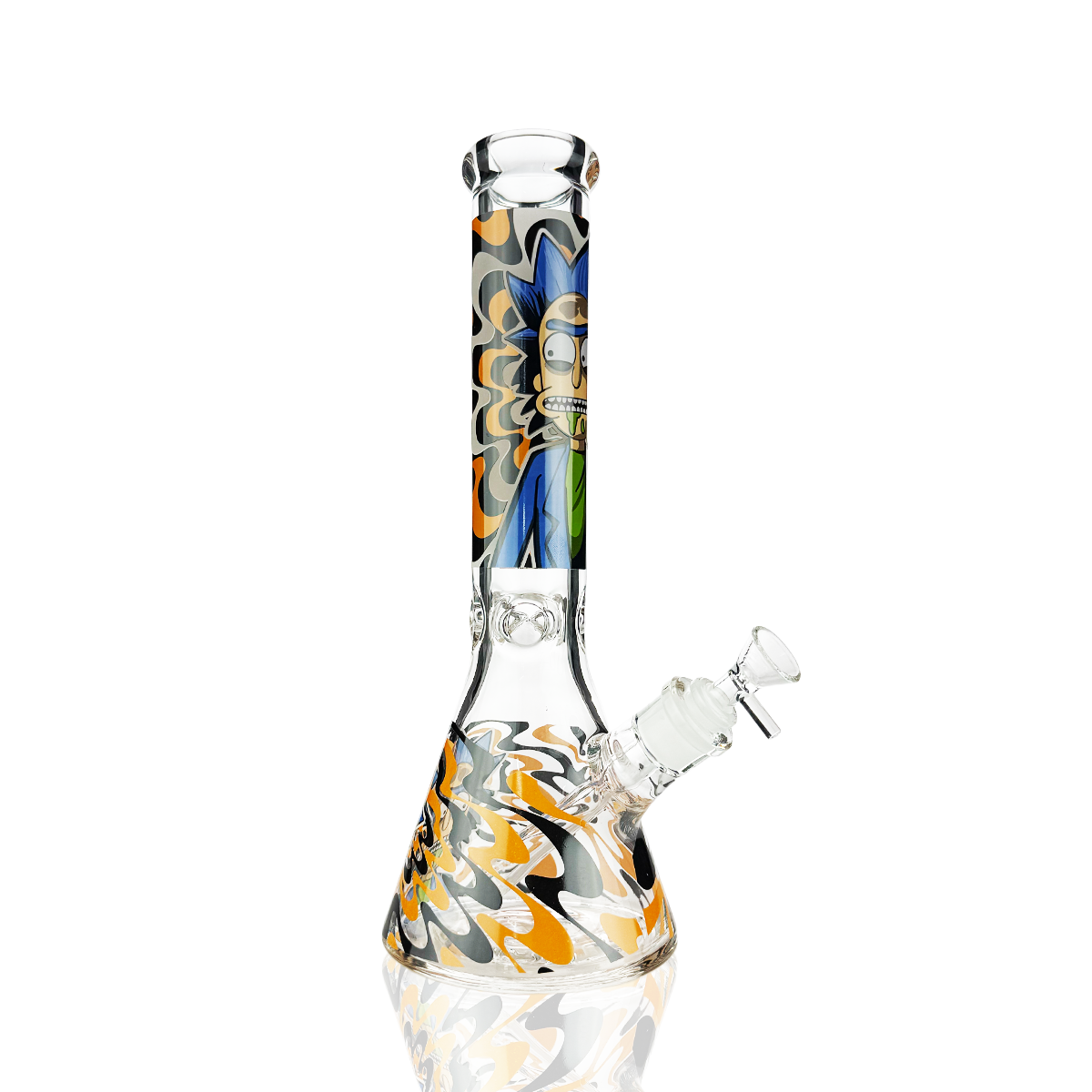 Ricky Sticker 14-Inch Beaker Water Pipe 7mm Thick