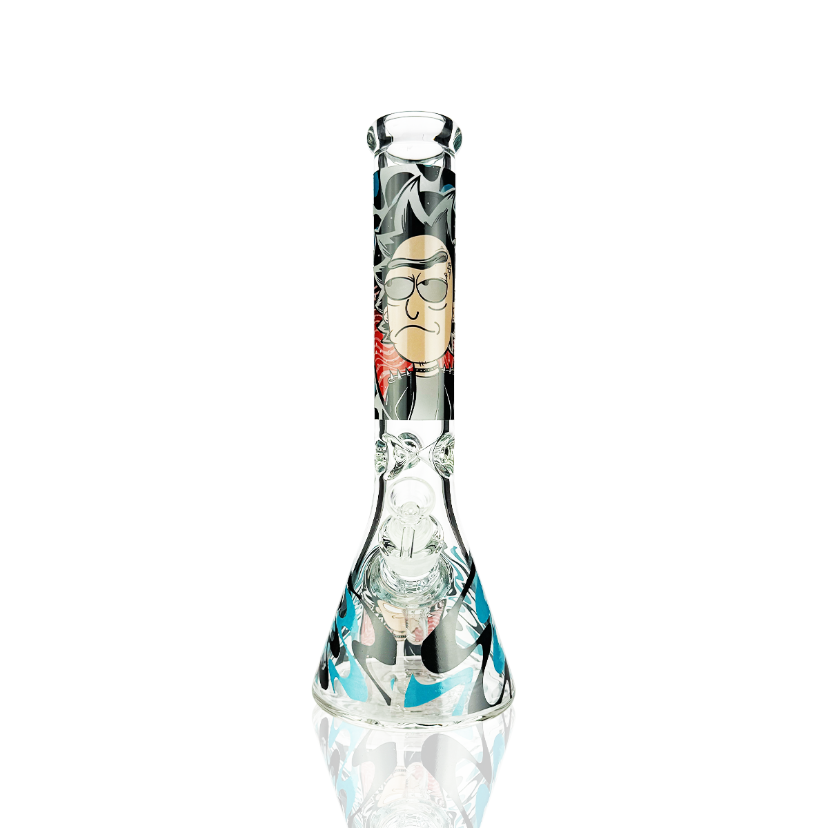 Ricky Sticker 14-Inch Beaker Water Pipe 7mm Thick