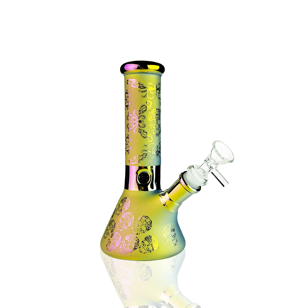 Frosted Electroplated Beaker Water Pipe