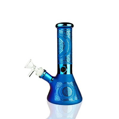 Frosted Electroplated Beaker Water Pipe