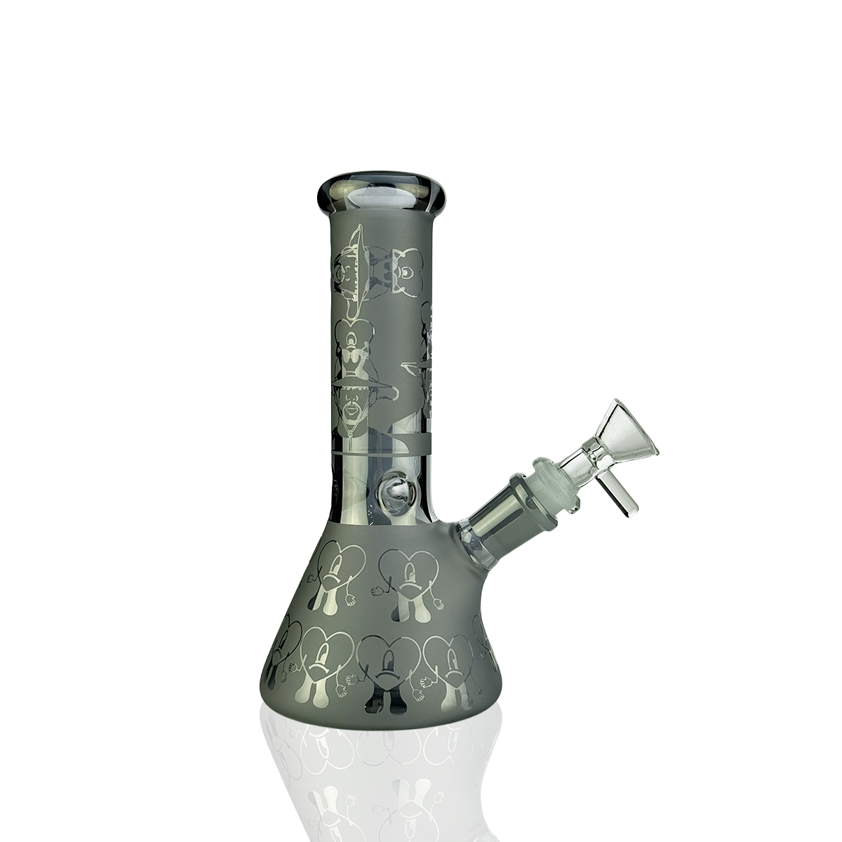 Frosted Electroplated Beaker Water Pipe