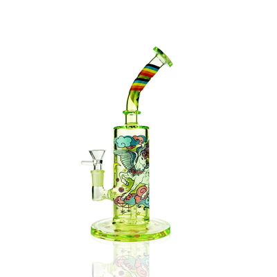 Unicorne Rainbow Glass Water Pipe with 14mm Bowl