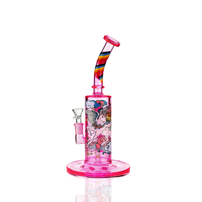 Unicorne Rainbow Glass Water Pipe with 14mm Bowl