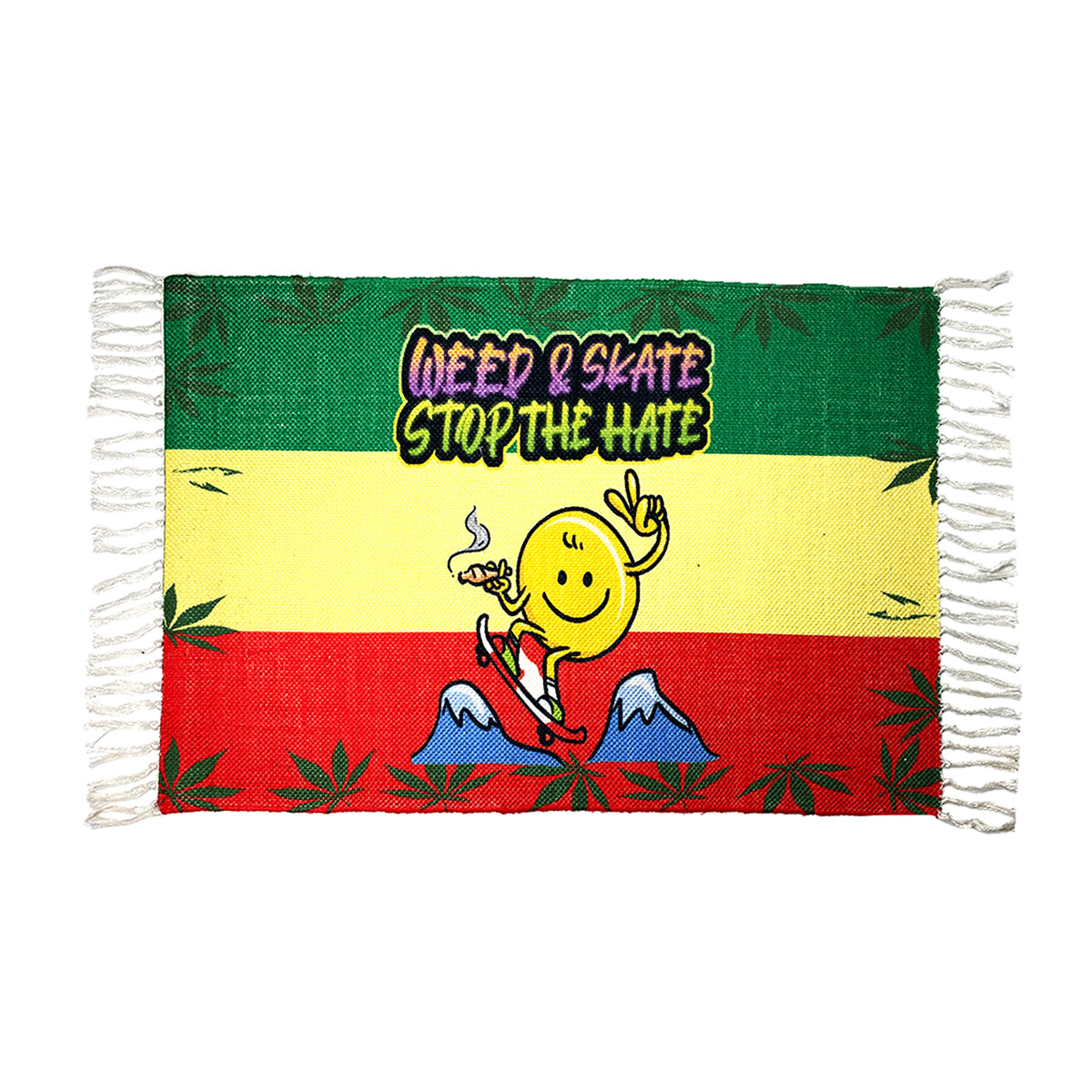 Handloom Printed Skate Culture Welcome Mat 2x3ft