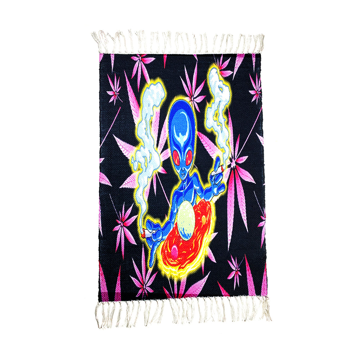 Cosmic Alien Art Handloom Doormat
