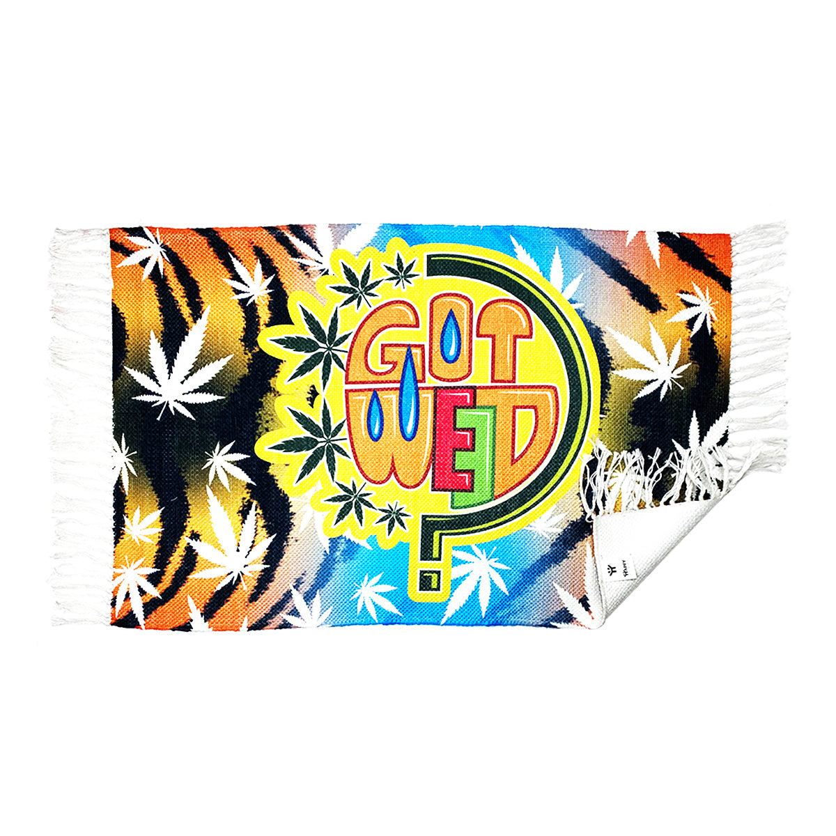 Playful Welcome Mat with Herbal Motif