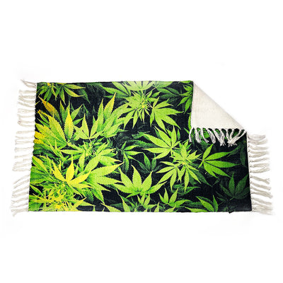 Artisanal Leaf Motif Entrance Mat 2x3ft
