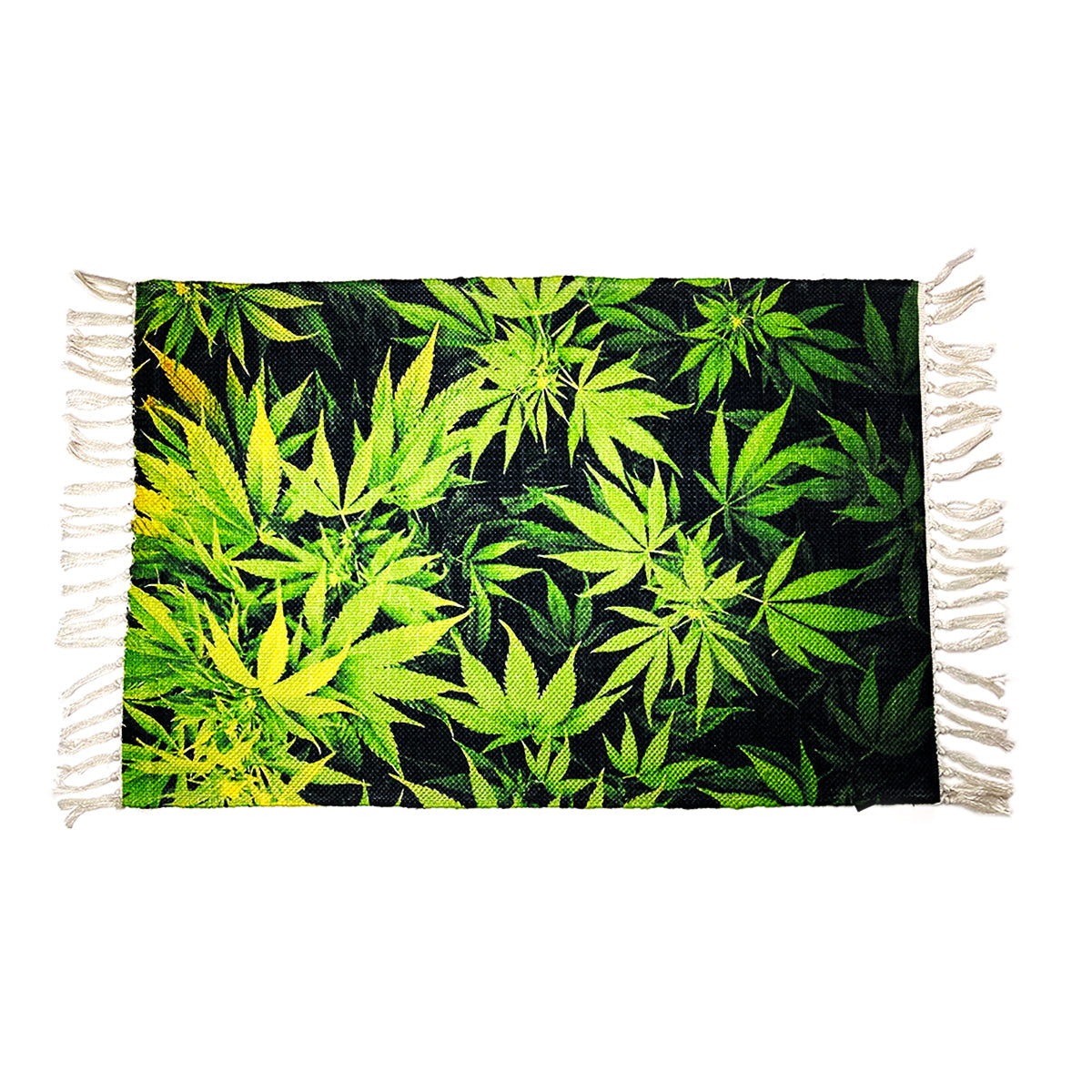 Artisanal Leaf Motif Entrance Mat 2x3ft