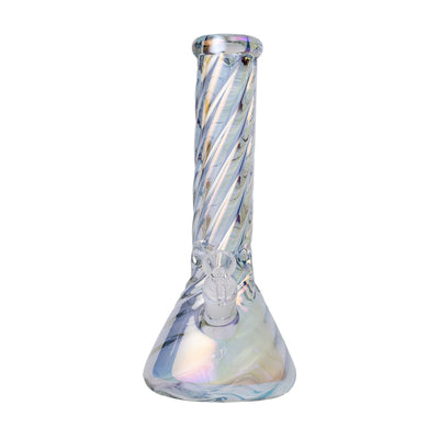 Luminous Twisted Iridescent Beaker Water Pipe