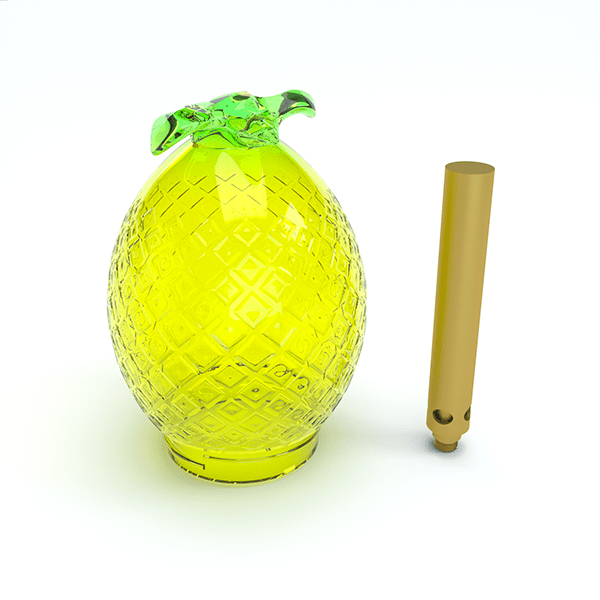 Tropical Pineapple Glass Globe for Kompact Stündenglass