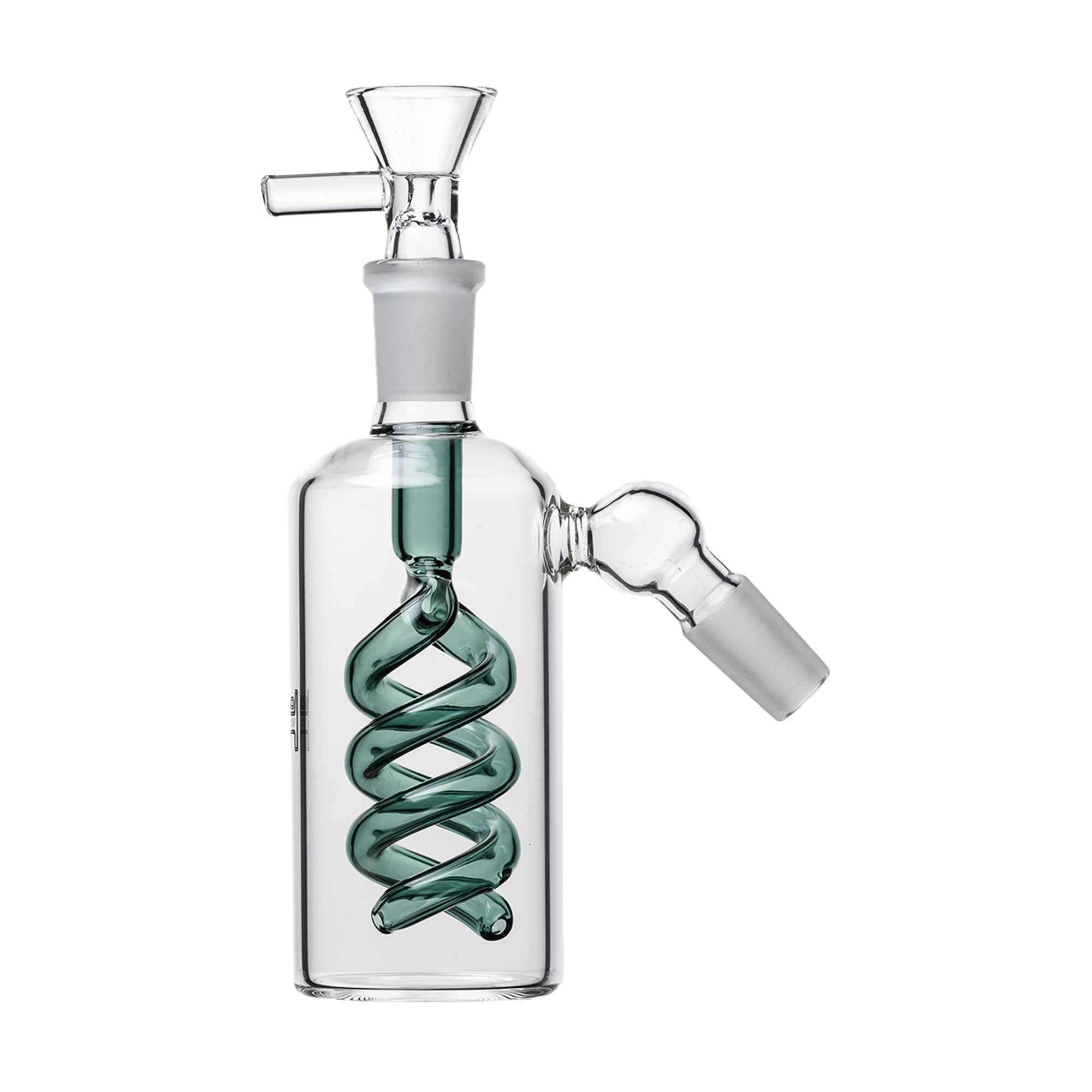 Human Grade Spiral Perc Ash Catcher with Flower Bowl