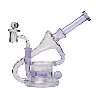 7.5" Borosilicate Recycler Dab Rig with Triple Marbles