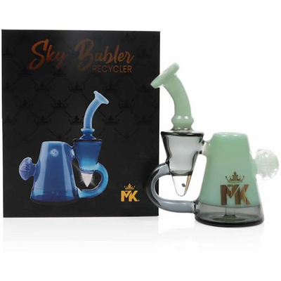 MK Glass Sky Bubbler with Opal Accent