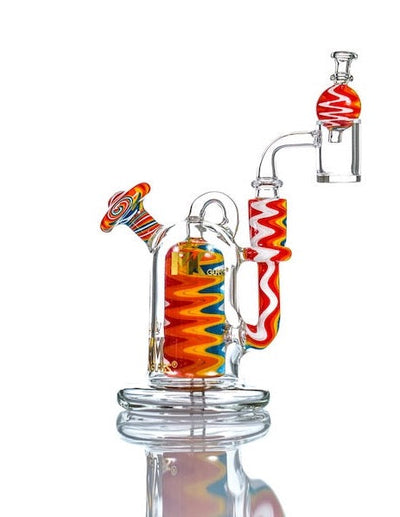 Vibrant WigWag Glass Water Pipe Kit
