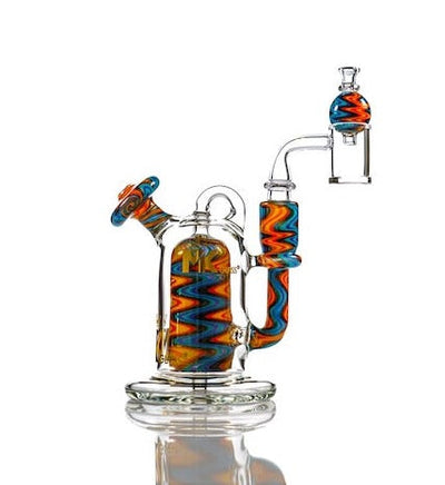 Vibrant WigWag Glass Water Pipe Kit