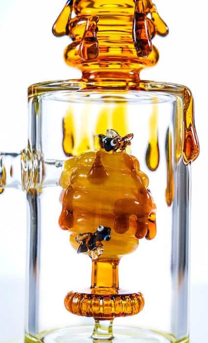 Honeydrip Bee Honeycomb Glass Rig