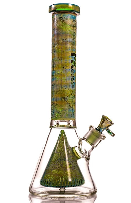 Electroplated Pyramid Art Beaker Bong