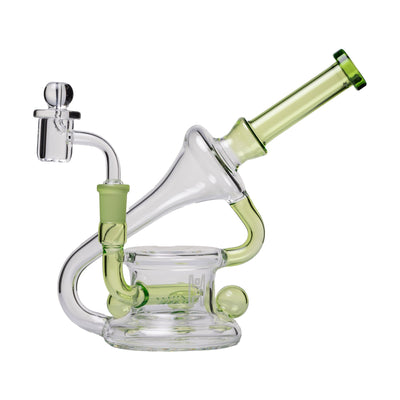 7.5" Borosilicate Recycler Dab Rig with Triple Marbles