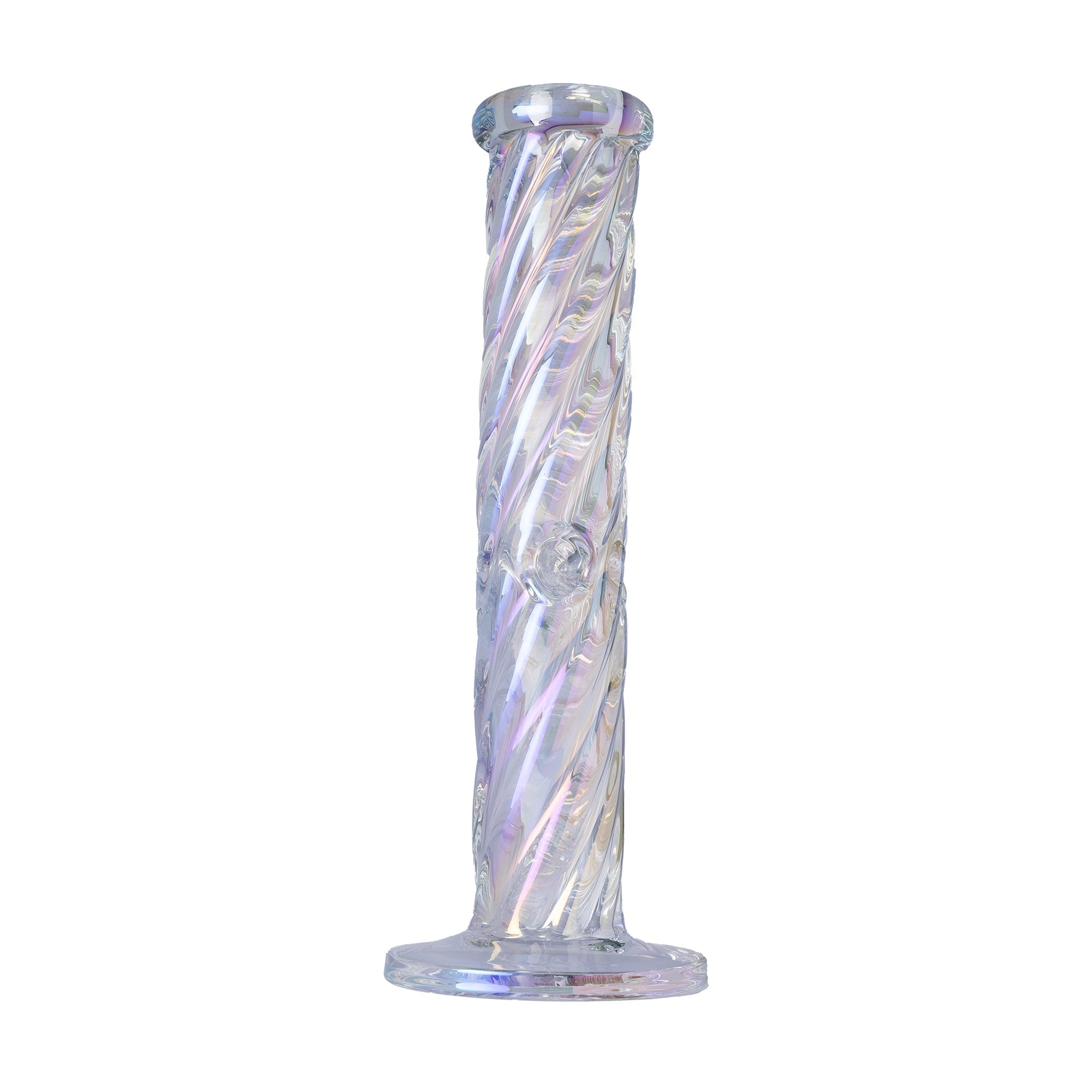 Twisted Iridescent Borosilicate Water Pipe